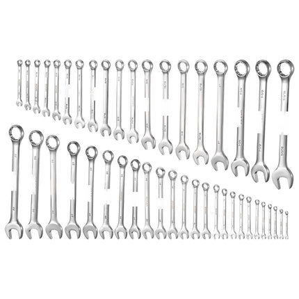 Combination Wrench Set, 44-Piece SAE/Metric, Roll-Up Pouch