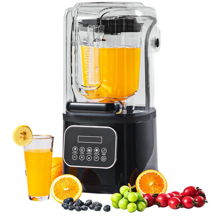 Commercial Blender With Shield, 68 Oz, 9-Speed, Black
