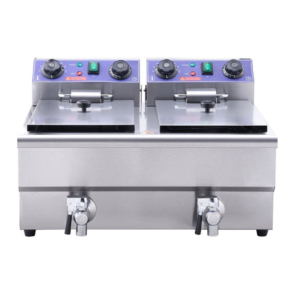 Commercial Deep Fryer – Dual Tank 2 x 11L, 6000W
