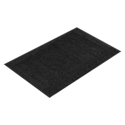 Commercial Door Mat 5 x 3 ft, Grey, Non-Slip PVC Backing