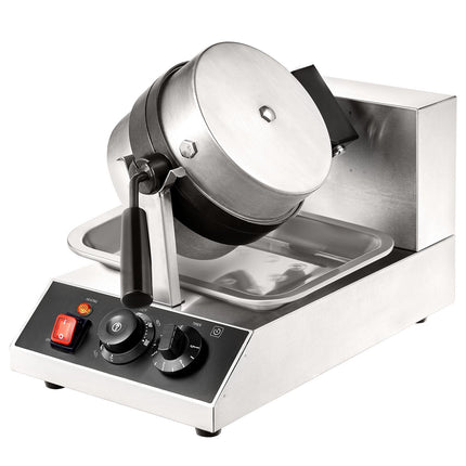 Commercial Round Waffle Maker, 1300W Rotating Nonstick 220V