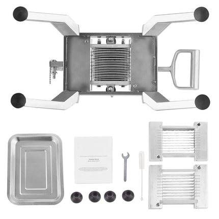 Commercial Tomato Slicer, 1/4 & 1/2 In, Suction Feet