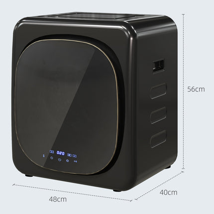 Kompakts 4 kg ventilācijas žāvētājs ar UV sterilizāciju, melns