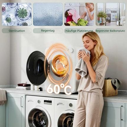 Kompakts veļas žāvētājs, 4 kg, 5 programmas, 800 W/400 W, balts