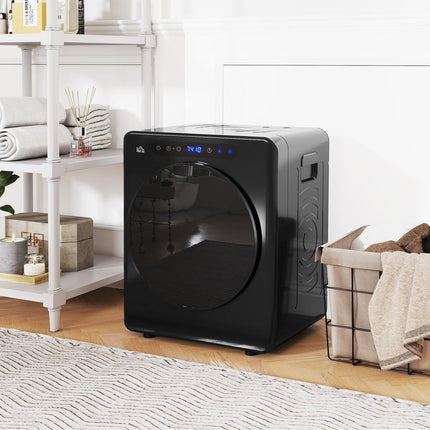Compact Clothes Dryer, 4kg Capacity, 6 Programs, Black