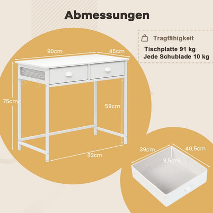Kompakts datorgalds ar 2 auduma atvilktnēm un āķiem
