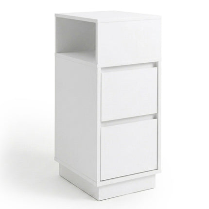 Kompakts MDF naktsgaldiņu komplekts ar atvilktnēm, 64x24x30 cm
