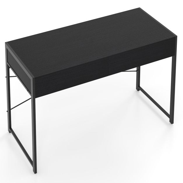 Datorgalds ar 2 atvilktnēm, metāla rāmis, 111x48 cm