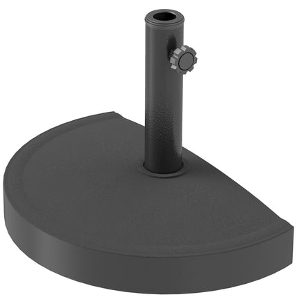 Betona pusapaļa lietussarga pamatne, 32/38/48 mm kāts