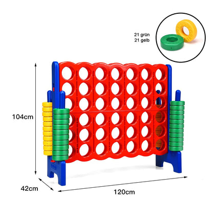 "Connect Four Game 4 Wins" galda spēle "Chetri in a Row Game" ar 42 Jumbo gredzeniem