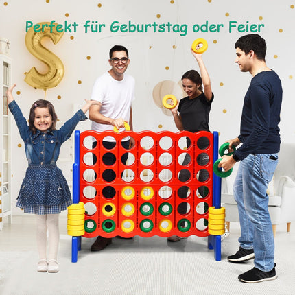 "Connect Four Game 4 Wins" galda spēle "Chetri in a Row Game" ar 42 Jumbo gredzeniem