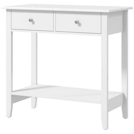 Konsoles galds, priekšnama galds, sānu galds ar 2 atvilktnēm, kumodes ieeja, masīvkoks 80 x 40 x 75 cm
