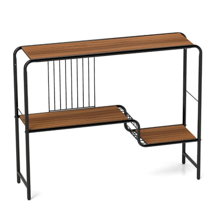 Konsoles galdiņš priekšnama galdiņš ar 2 plauktiem un metāla rāmja ieejas galdiņu ar regulējamām kājām 99 x 27 x 79 cm