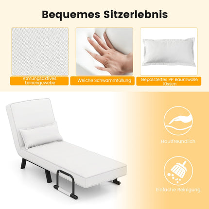 Pārveidojams 4-in-1 guļamkrēsls ar regulējamu atzveltni