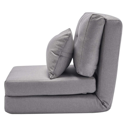 Convertible Floor Chair Bed, 5-Position Adjustable, Gray