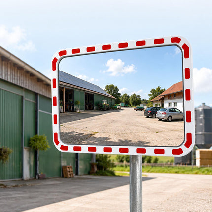 Izliekts satiksmes spogulis 40x60 cm – triecienizturīgs, laikapstākļiem izturīgs