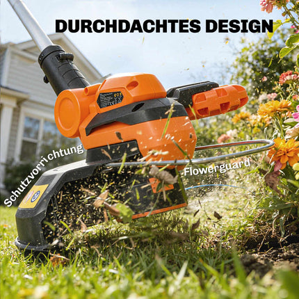 Akumulatora zāles trimmeris 21 V, 25 cm pļaušanas platums, 2 x 4,0 Ah akumulatori