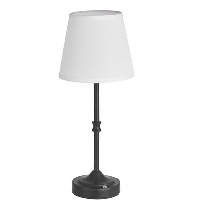 Cordless Table Lamps 2-Pack, Rechargeable, Fabric Shade, Warm White