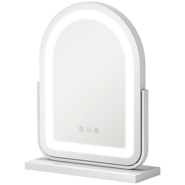 Makeup mirror with LED light, 360° rotatable, 33x44.5 cm