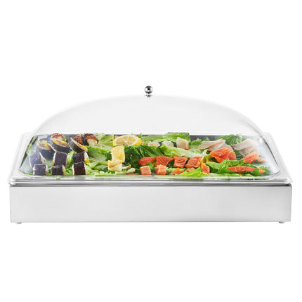 Countertop Condiment Server, 1/1 Pan, Lid, 3 Ice Trays