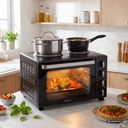 Mini virtuves krāsns 35L ar diviem sildriņķiem 1000W un 700W, 3200W, konvekcija