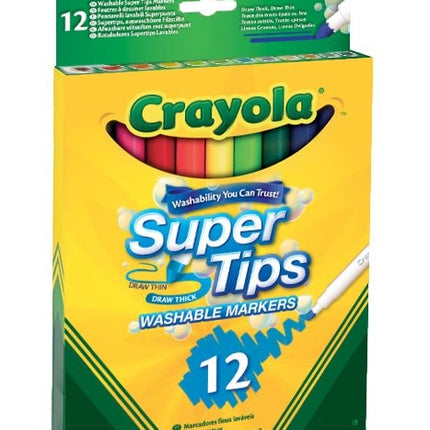 Crayola Bright Supertips marķieri, 12 gab.