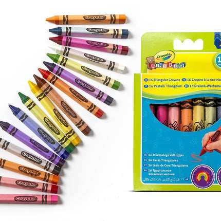 Crayola Minikids trīsstūrveida krītiņi, 16 gab.