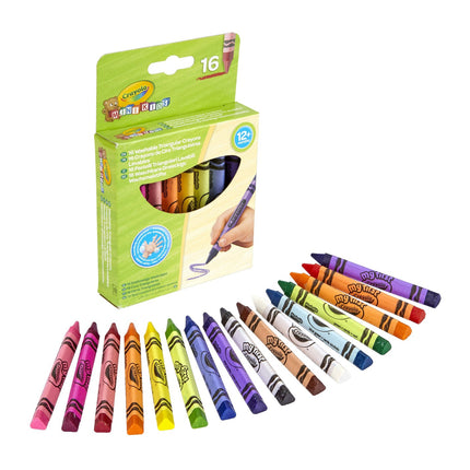 Crayola Minikids trīsstūrveida krītiņi, 16 gab.