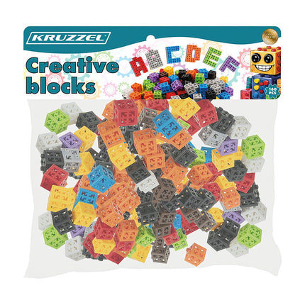 Radoši 3D celtniecības klucīši, 160 gab., ABS plastmasa