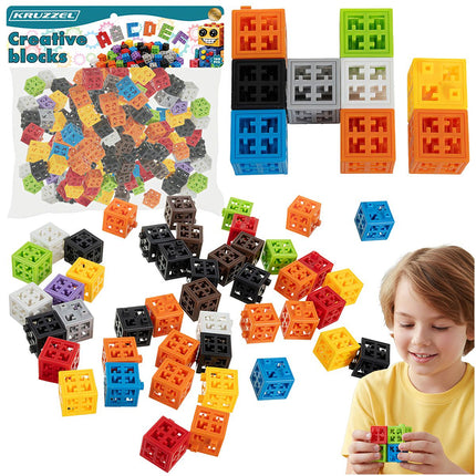 Radoši 3D celtniecības klucīši, 160 gab., ABS plastmasa