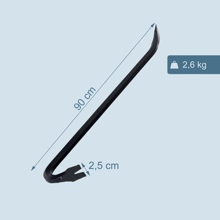 Laužnis XL 90 cm - Rūdīts tērauds, Naglu Vilcējs