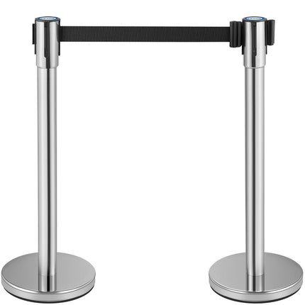 Crowd Control Stanchions Set Of 2, 6.6 Ft Belt