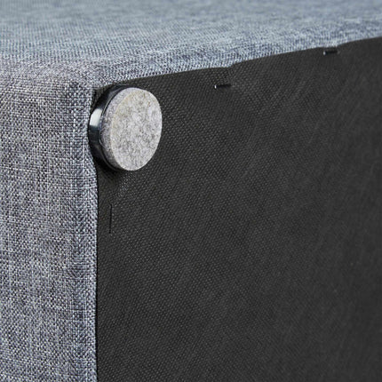 Cube Storage Ottoman with Reversible Tray Lid, 40 L, Grey, 300 kg Load