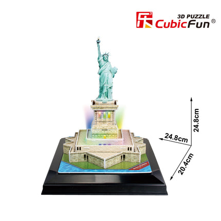 Cubicfun 3D puzle ar LED Brīvības statuju