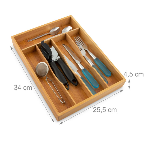 Galda piederumu kaste, bambuss, 34 x 25 x 4,5 cm