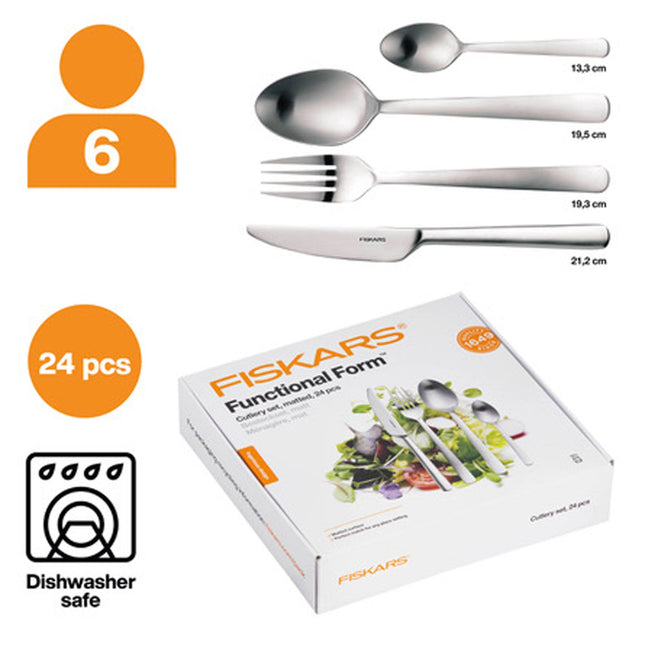 Cutlery set FF matt 24 pieces in gift box