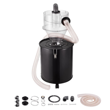 Cyclone Dust Separator, 50L Metal Tank, 4 In Hose