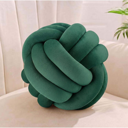 Tumši zaļš mezglots spilvens – 25 cm, poliestera putas