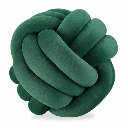 Tumši zaļš mezglots spilvens – 25 cm, poliestera putas