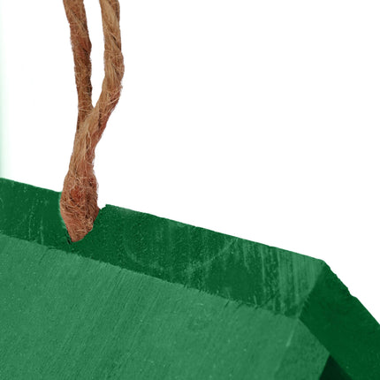 Dekoratīva putnu būriņa zaļais jumts