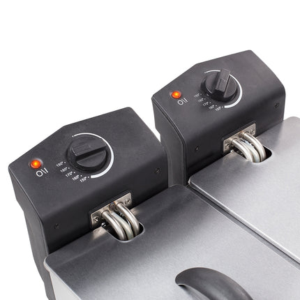 Deep fryer Double 2x3L 2x1800W Stainless