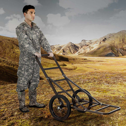 Deer Cart, 300 lb Folding Game Hauler, 15 in Rubber Wheels