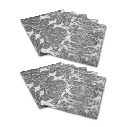 Dekoratīvs plastmasas marmora imitācijas komplekts, 10 gab.