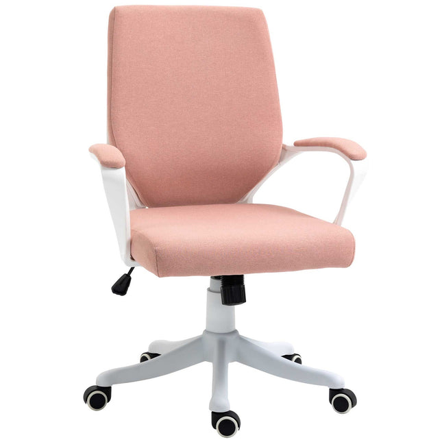 Ergonomisks biroja krēsls ar regulējamu augstumu, šūpošanās funkciju, biezi polsterētu atzveltni, 360° grozāmiem riteņiem