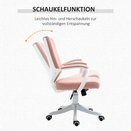 Ergonomisks biroja krēsls ar regulējamu augstumu, šūpošanās funkciju, biezi polsterētu atzveltni, 360° grozāmiem riteņiem