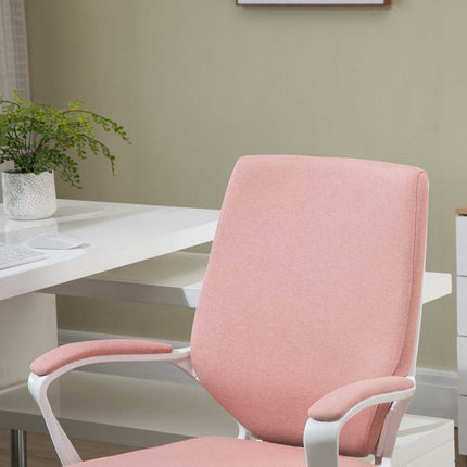 Ergonomisks biroja krēsls ar regulējamu augstumu, šūpošanās funkciju, biezi polsterētu atzveltni, 360° grozāmiem riteņiem