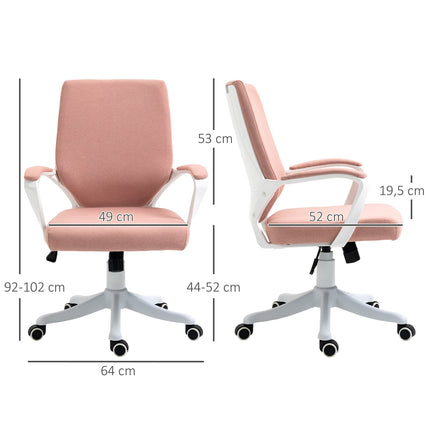 Ergonomisks biroja krēsls ar regulējamu augstumu, šūpošanās funkciju, biezi polsterētu atzveltni, 360° grozāmiem riteņiem