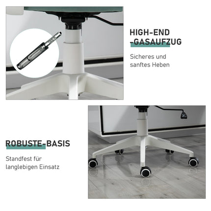 Ergonomisks biroja krēsls ar šūpošanās funkciju, roku balstiem, galvas balstu, regulējamu augstumu, 63x64x118-128 cm