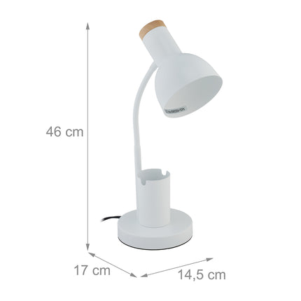 Galda lampa ar pildspalvu turētāju