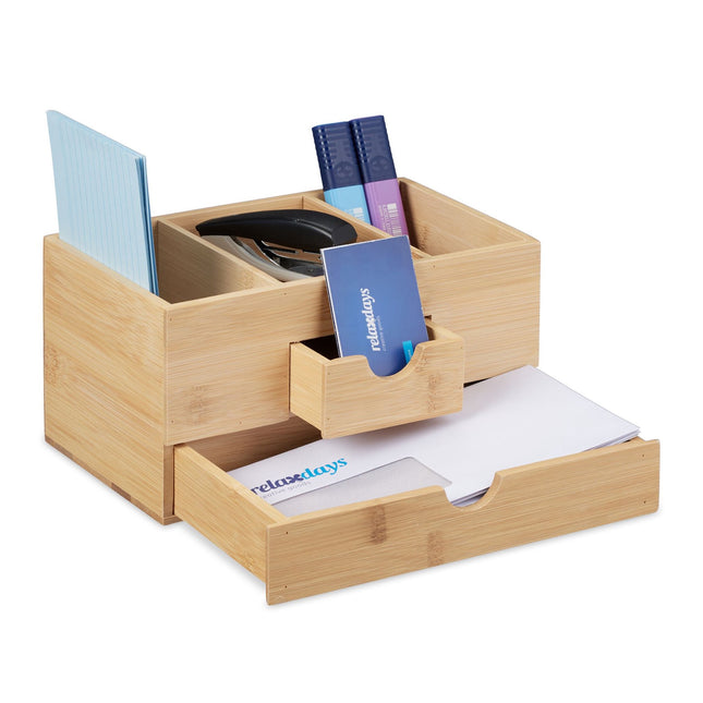 Desk organization with drawers
